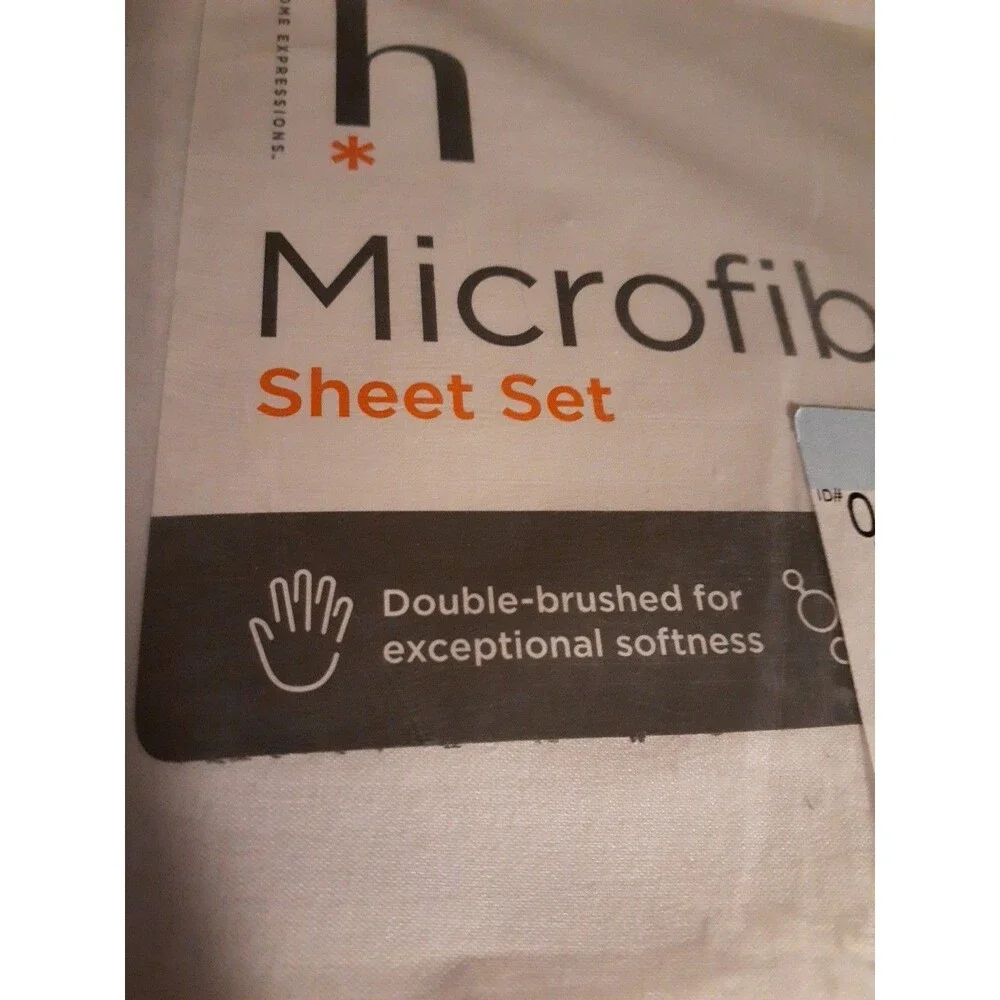 txl sheet set Home Expressions Microfiber plus Sheets Twin XL cool white new
